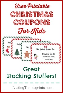 Free Christmas Coupons for Kids - Great stocking stuffers for cheap that your children will love!