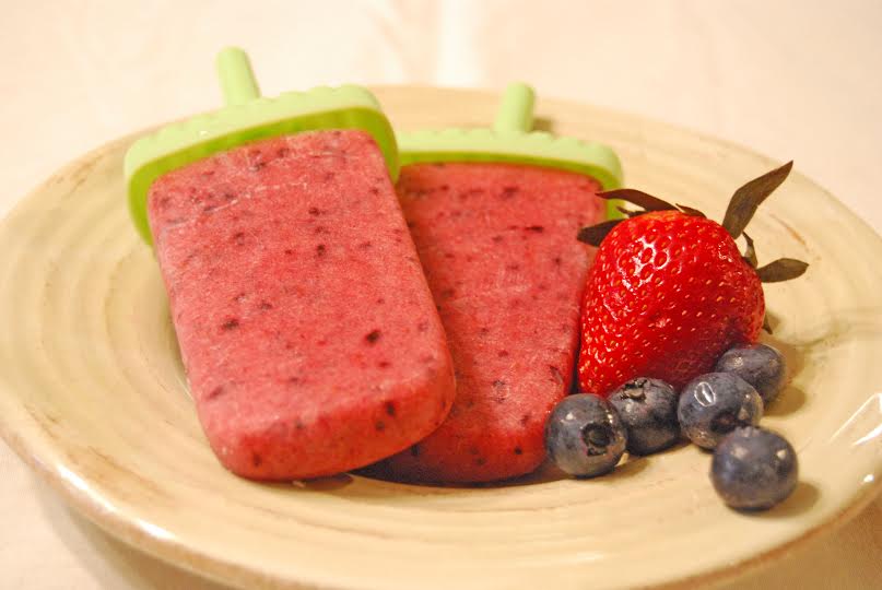 All Natural Strawberry Apple Ice Pop Recipe
