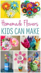 These cute homemade flowers are perfect for kids to make as gifts!