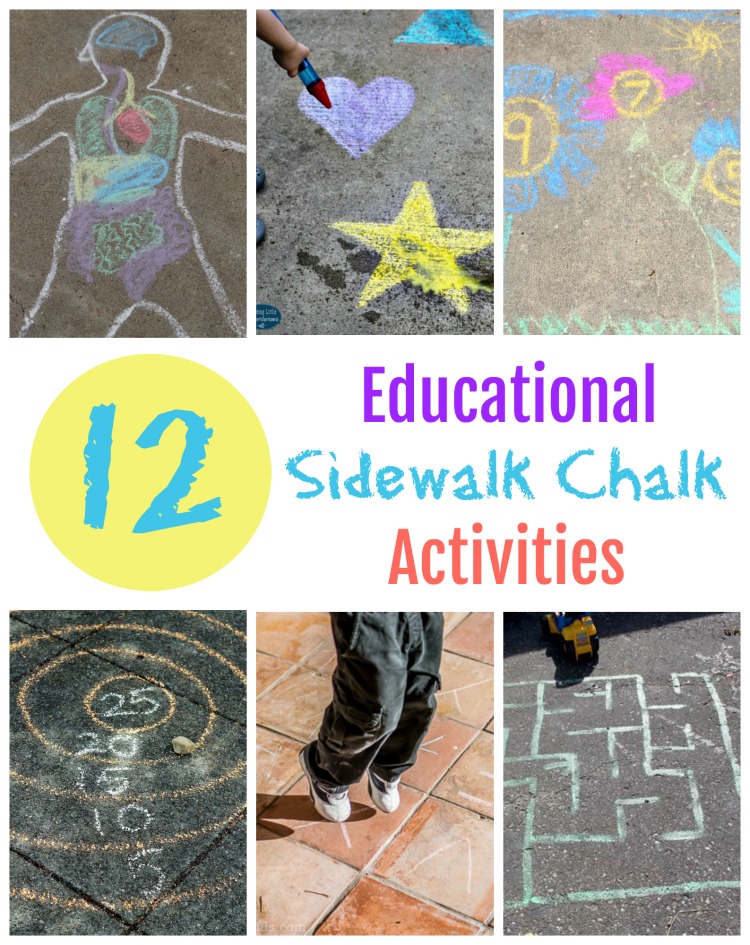 12 Educational Sidewalk Chalk Activities
