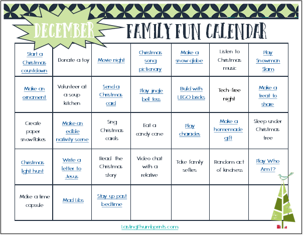 Family Fun Activities for December