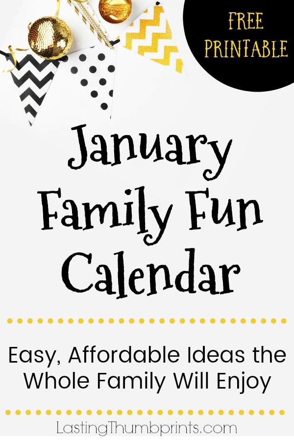 Grab this Free January Family Fun Calendar and start the year off right with your family. Lots of easy and affordabe ideas the whole family will enjoy!