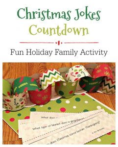This free Christmas Jokes Countdown is a simple but fun holiday activity the whole famiyl will enjoy. Count down to Christmas while laughing with your family!